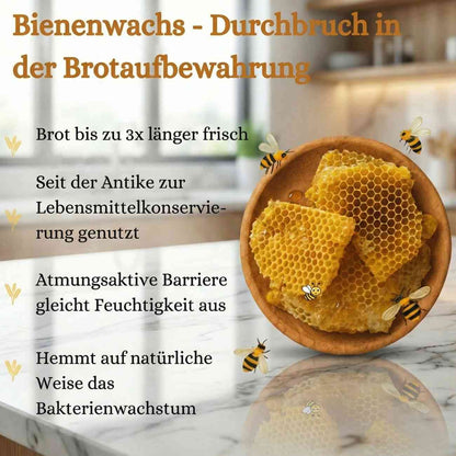 Premium-Brotbeutel aus Baumwolle und Bienenwachs
